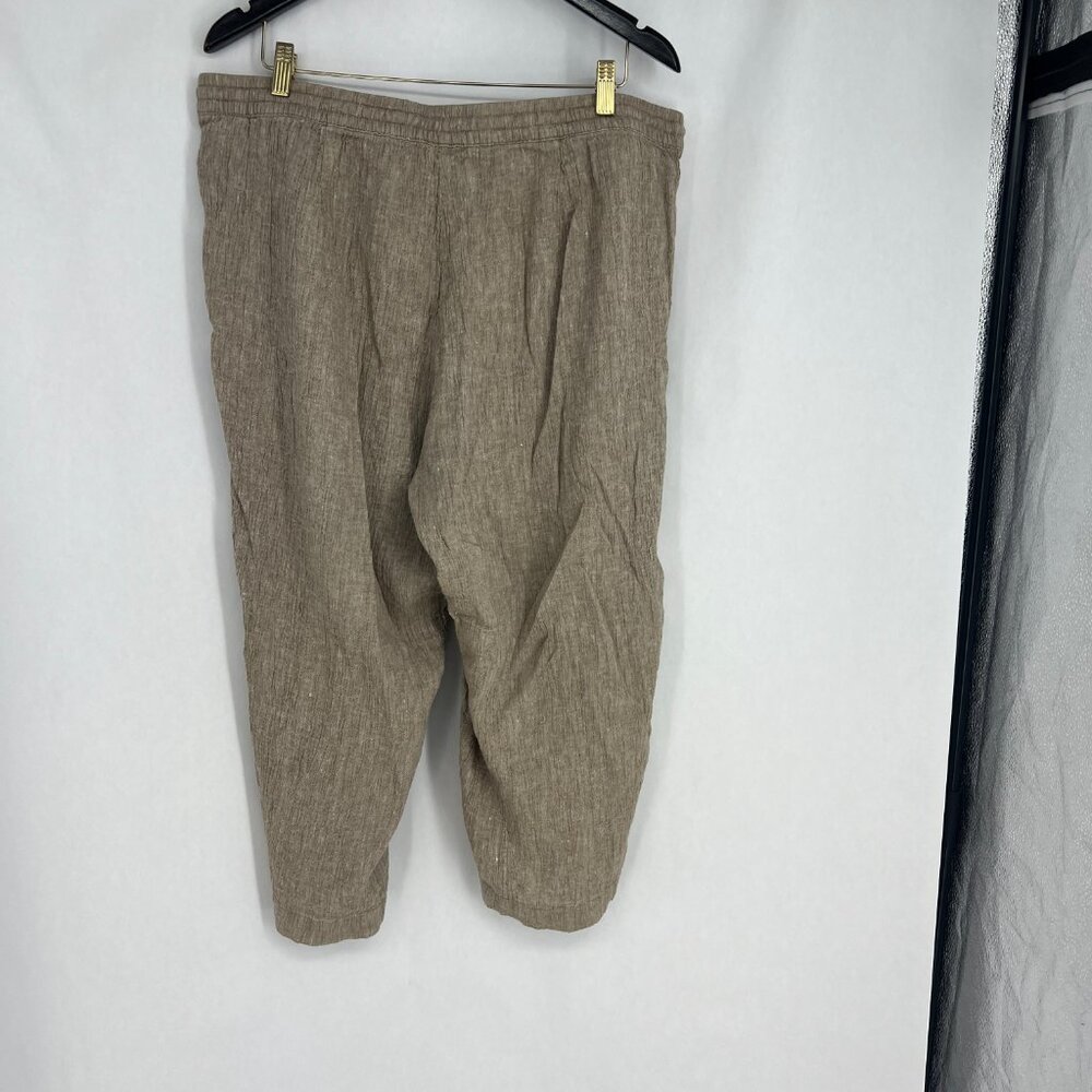 J. Jill Tan Linen Cotton Cropped Pants XL - Petite - Picture 5 of 9